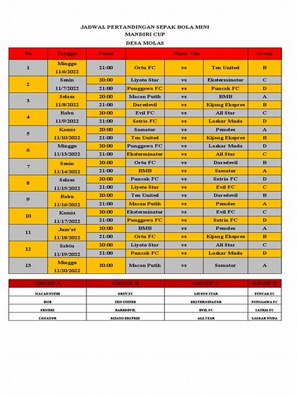 Jadwal Bola Kaki
